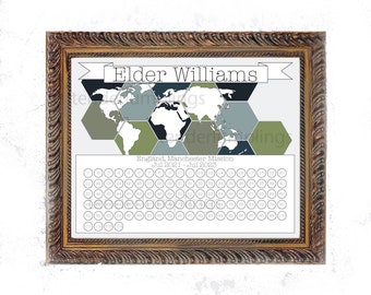 PERSONALISIERTER LDS Wöchentlicher Missionar-Countdown-Kalender, Abschied, Geschenk, Missionarsmutter, benutzerdefinierte digitale Datei, Ältester, Schwester, zum Dienen berufen!