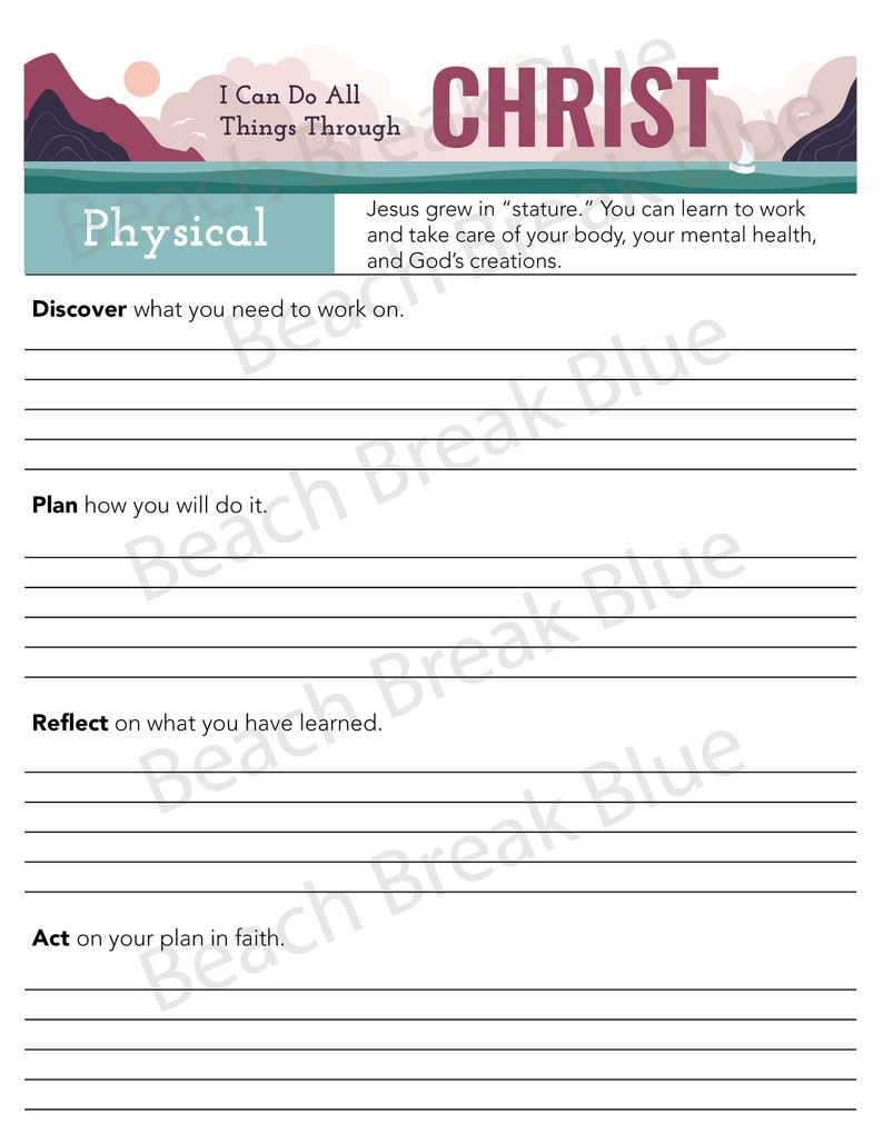 2023 Children And Youth Goal Printables I Can Do All Things Through