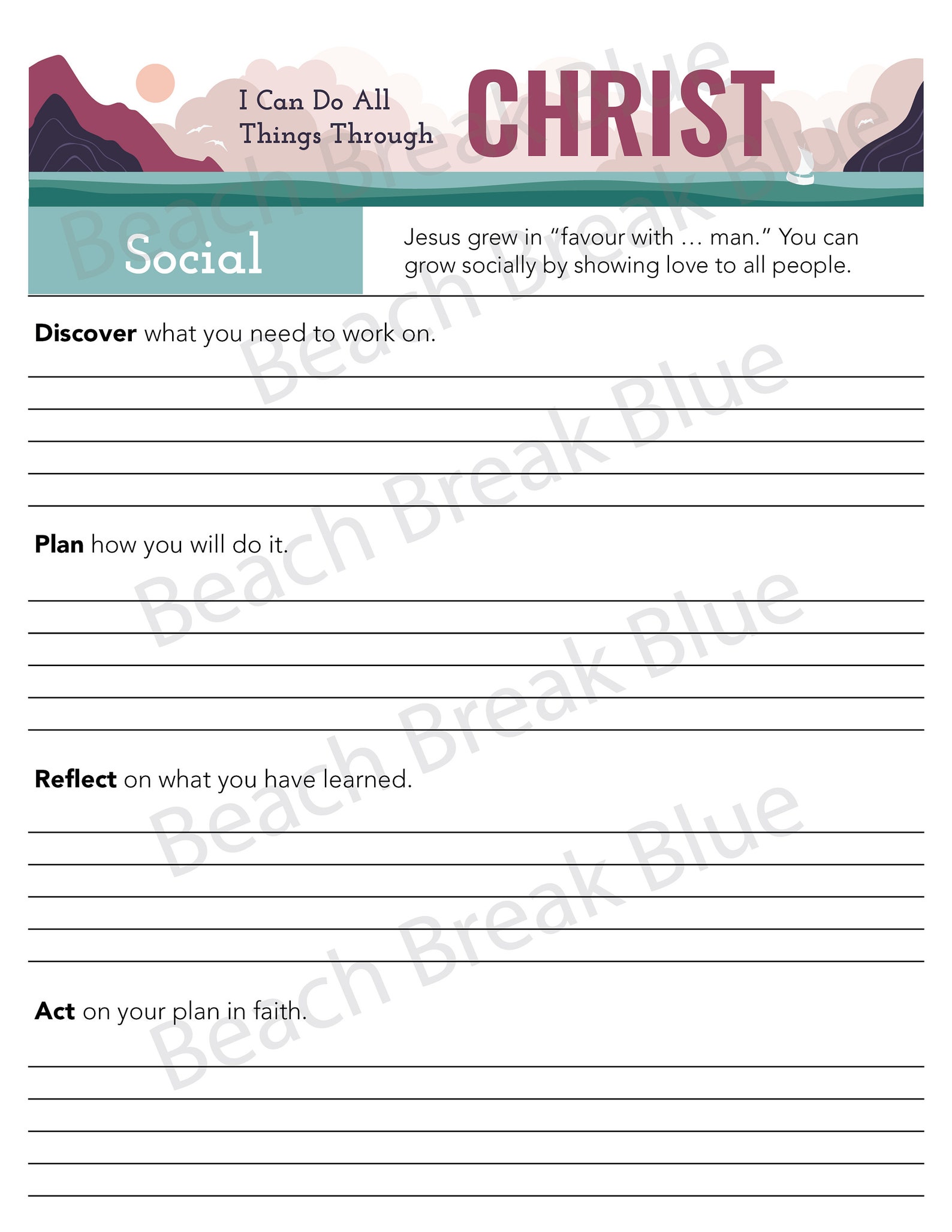 2023 Children and Youth Goal Printables, I Can Do All Things Through Christ, 2023 LDS Goal