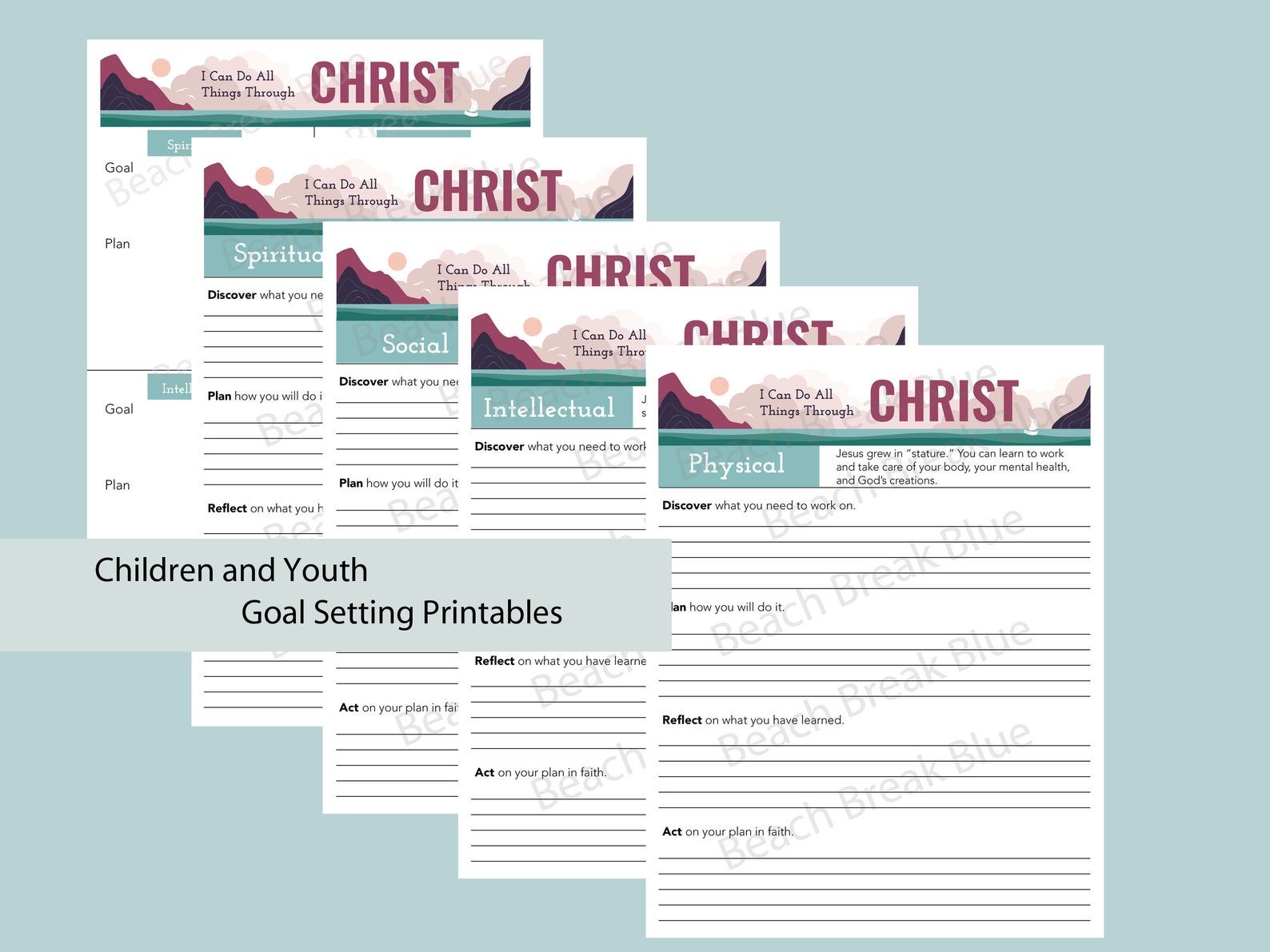 2023 Children and Youth Goal Printables, I Can Do All Things Through Christ, 2023 LDS Goal