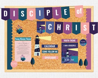 Young Women Bulletin Board Kit, 2024 LDS Young Women Theme, I am a disciple of Jesus Christ, LDS Young Women 2024, 3 Nephi 5:13