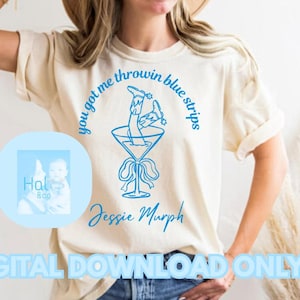 jessie murph blue strips, png jessie murph, digital download jessie murph, svg trendy, cowgirl png, sublimation jessie murph