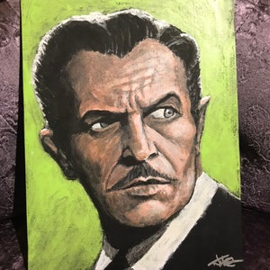 Vincent Price original acrylic portrait