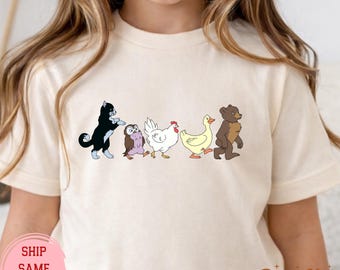 Little Bear Shirt, BebiKid Cartoon Animal Tee, Kids Daughter Gift