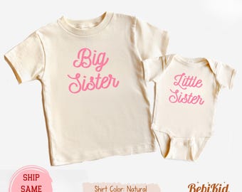 Matching Big Sister Little Sister Outfit: Cotton Shirts & Bodysuit