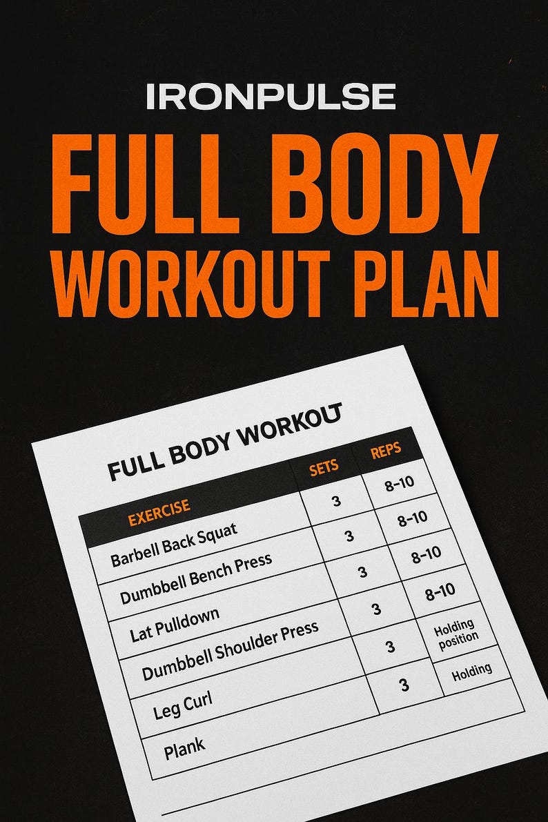 Ironpulse Full Body Workout Plan PDF | Gym Program for Muscle Growth ...