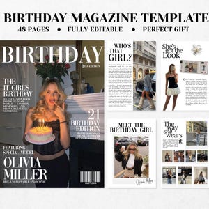 Custom Birthday Magazine | Birthday Gift For Friends | Best Friend Birthday Magazine Template | Personalized Gift | Sister Gift | Magazines