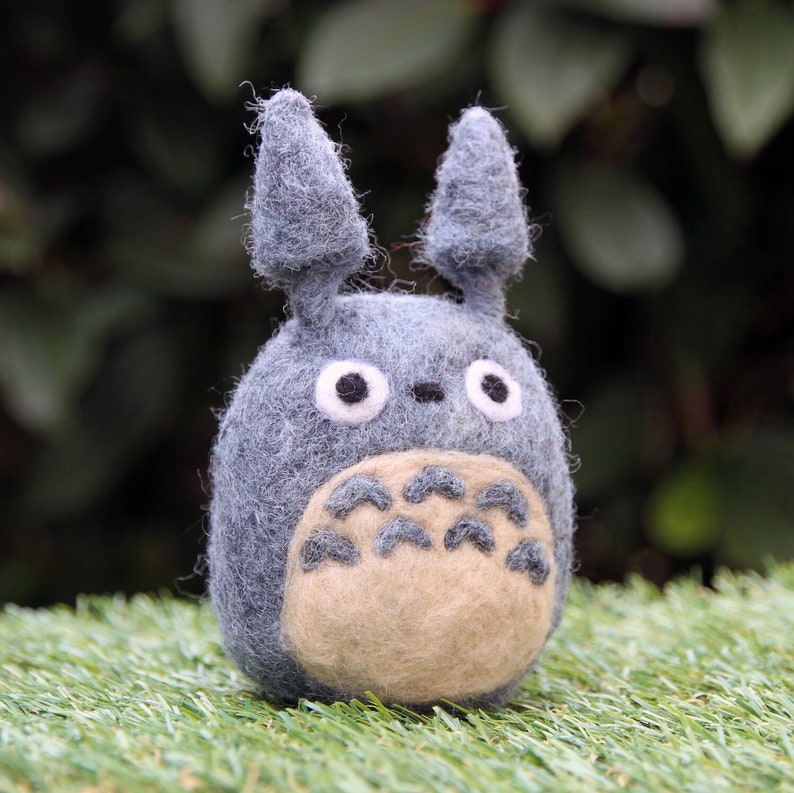 Needle Felted Totoro Needlefelt My Neighbour Totoro Felted Etsy