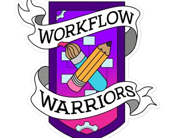 Workflow Warriors Bubble-free stickers