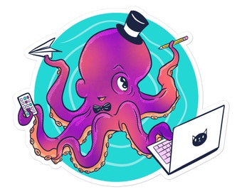 Marketing Octopus Multitasker Bubble-free stickers