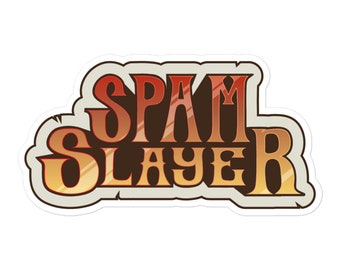 Spam Slayer Retro Fantasy Sticker