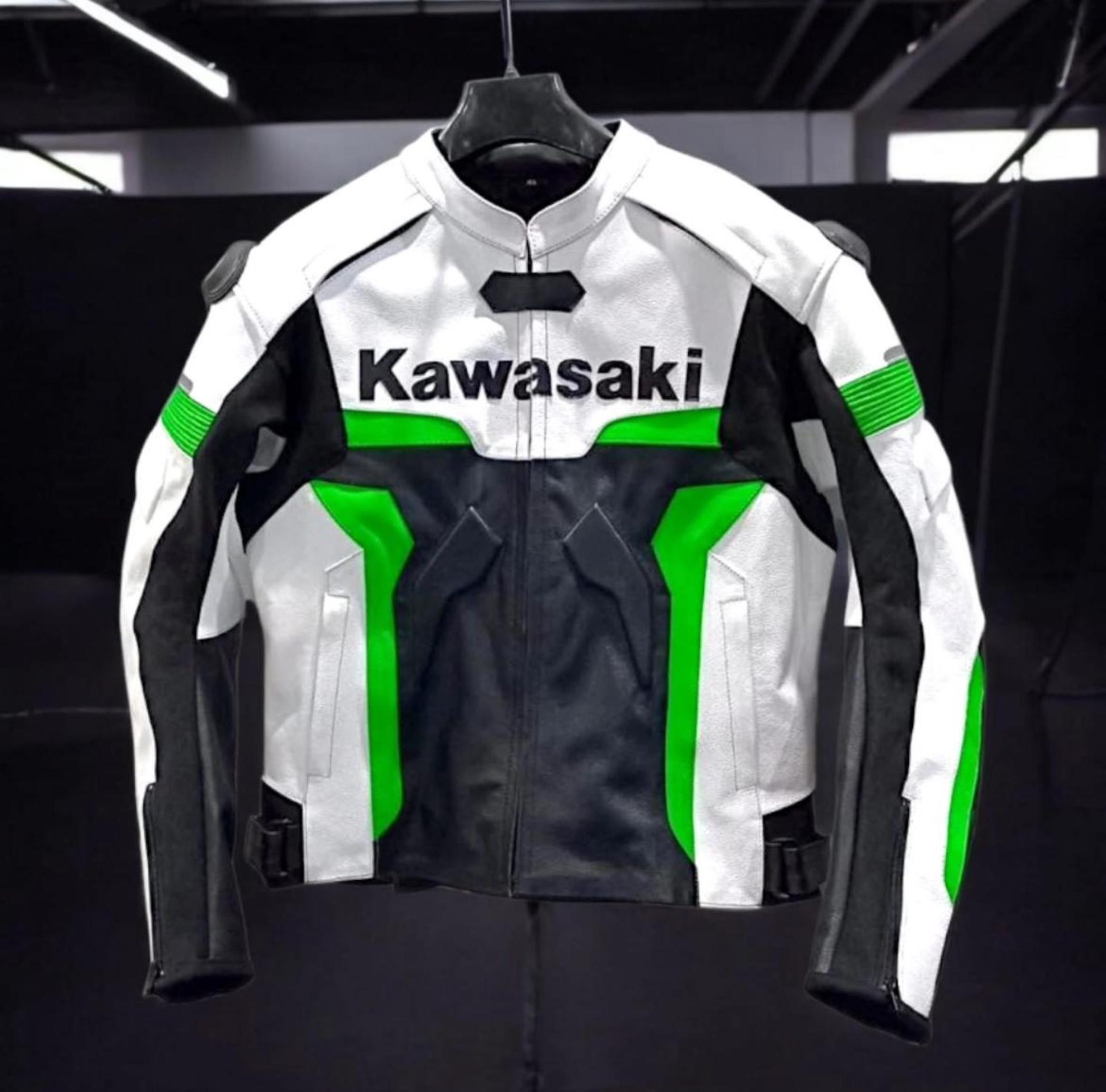 Kawasaki Ninja レザージャケット カワサキ Ninja レザー モーターサイクル ジャケット：牛革、CE