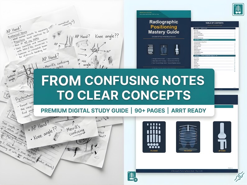 Cunfusing Notes Radiographic Positioning & Anatomy Study Guide | X-ray PDF for ...