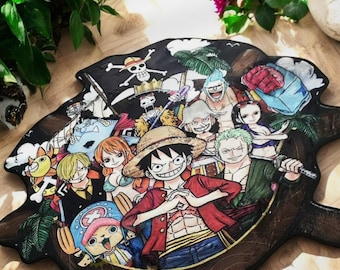 Sharped Anime Pirate Crew Shaped Rug – Funny Handmade Carpet for Otaku Room, Kids & Gaming Decor – Soft Polyester Floor Mat (3 Sizes)