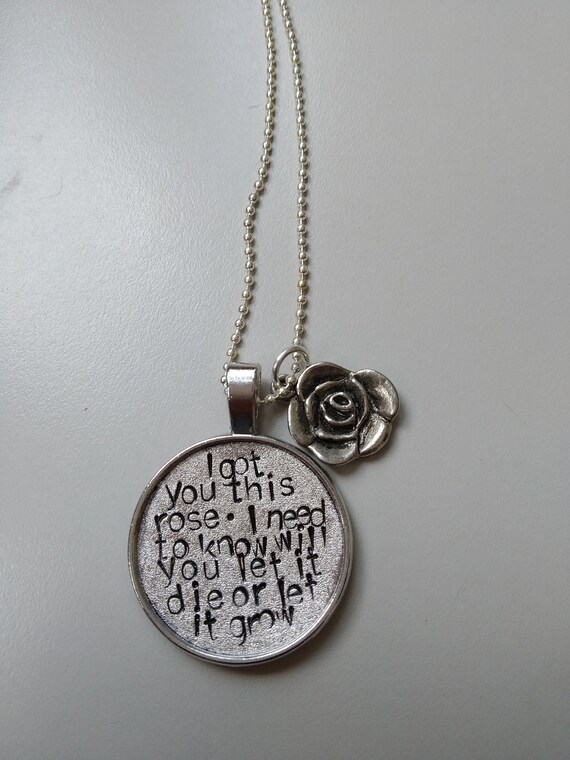 Shawn Mendes Roses Handstamped Necklace I Got You This Rose Etsy