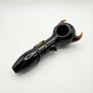 Hand Blown Devil Glass Smoking Pipe, Tobacco Pipe, Hand Pipe, Spoon Pipe, Gift for Smoker