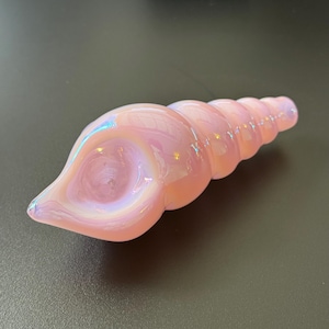Conch Glass Smoking Pipe, Hand Blown Glass Pipes, Tobacco Pipe, Hand Pipe, Spoon Pipe, Gift for Smoker