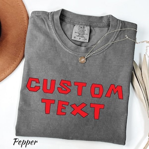 Roblox Custom Text Name Shirt | Trendy Gamer Tee | Comfort Colors Hit Graphic Shirt | Birthday Shirt | Special Birthday Gift for Roblox Fans