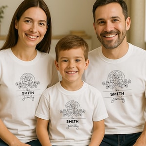 Custom Family Matching Name Shirt | The Surname Family Personalized Shirt | Unisex Family Personalized Shirt | Custom Family Name Sign