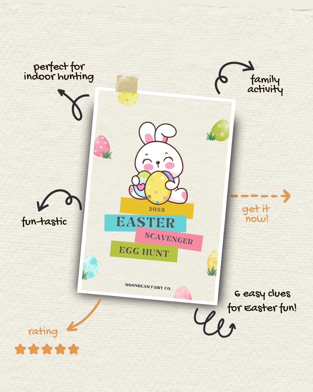 Easter Egg Scavenger Hunt Printable – Magical Bunny Adventure for Kids ...