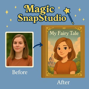 Custom Storybook Cover | Disney Style Portrait | Personalized Fairytale Illustration | Digital Art