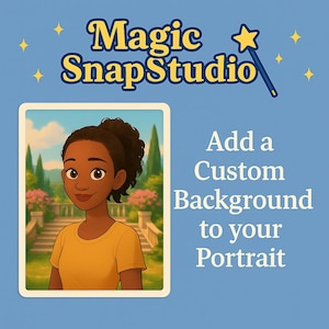 Custom Background for Disney Style Portrait | Personalized Cartoon Scene | Add-on for Portraits