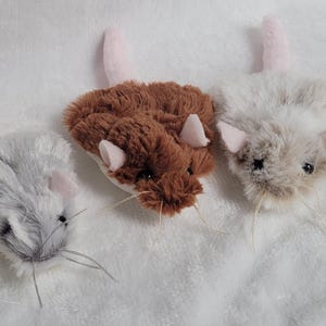 Pocket Rat Bean Bag Plushie – Bean-Filled Fidget Plush | Soft Minky Stuffed Animal | Cute Handmade Rat Gift | Small Plush for Rat Lovers