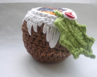 Crochet Pattern - Christmas pudding Apple or Chocolate Orange Cozy - instant digital download