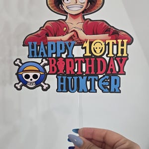 Anime Cake Topper and Cupcakes Toppers Personalized