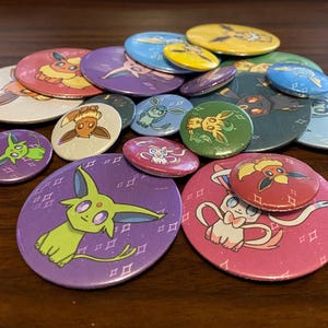 Eeveelution Button Pins - 1.25 and 2 inch