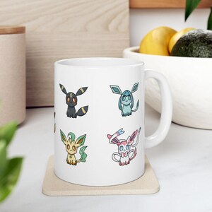 Eeveelution Ceramic Mug, (11oz)