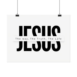 Jesus Poster | Minimalist Christian Wall Art Bible Verse Print Religious Decor Inspirational Faith Decor Christian Gift for Her Motivational
