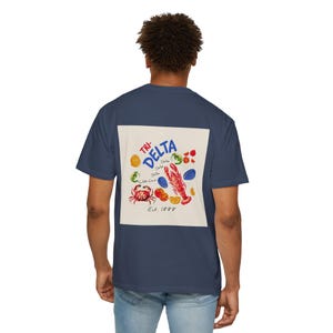 Tri Delta Sorority T-Shirt | Delta Delta Delta Sisterhood Merch Coastal Design College Greek Letters Life Shirt Gift for Her Big Little Gift