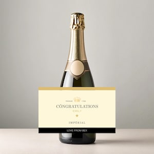 Etichetta personalizzata per champagne Moët & Chandon, etichetta per bottiglia di vino stampabile personalizzata, etichetta di lusso per matrimoni, compleanni, anniversari e celebrazioni.