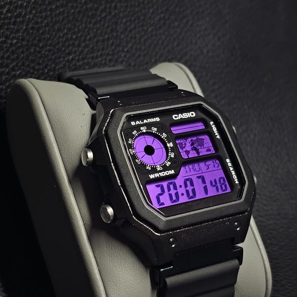 Custom Casio AE-1200 Hydromod – Violet Edition
