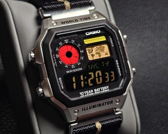 Custom Casio AE-1200 Hydromod – Fire Edition