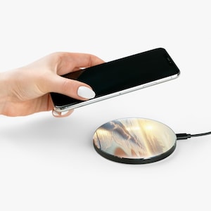 Wireless Charger, Beach Theme Phone Charger, Relax and Recharge Wireless Charging Pad, Summer Vacation Phone Dock, Coastal Wireless Charger