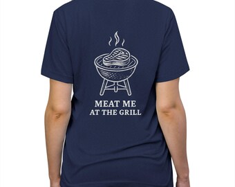 Grill Icon Unisex Triblend Tee, BBQ T-Shirt, Cookout Shirt, Grill Master Tee, BBQ Lover Gift