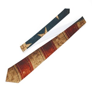 Vintage Americana Necktie, Patriotic Tie for Men, Retro Style Necktie, Unique Gift for Holidays, Stylish Accessory for Events