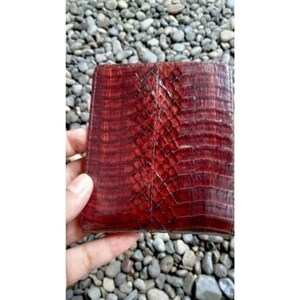 Leather wallet, Genuine Snakeskin Leather Wallet: Handmade Bi-Fold Men's Wallet