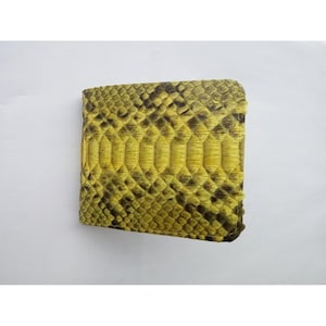 Cartera de piel de serpiente auténtica para hombre, estilo estético, hecha a mano, regalo para hombre WL11
