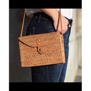 Rattan Handbags, Summer Bags, Beautiful Women&#39;s Handbags, Handbags, Handmade Bag, Women&#39;s Sling Bag, Bali Rattan Bag