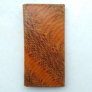 Genuine Snake Cobra Skin Men's Wallet Black, Aesthetic Wallet, Handmade Wallet, Gift For Men WL05 Long