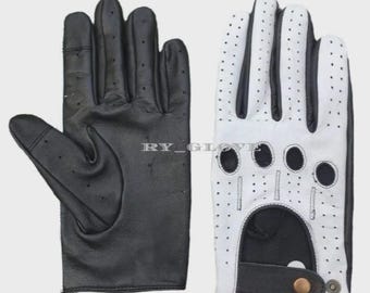 Retro Genuine Leather Motorcycle Gloves, Alexandria Style Riding Gloves, Classic Vintage Leather Gloves for Men