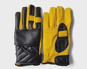 Leather Gloves Retro Vintage Mercury Genuine Leather Motorcycle Gloves Timeless