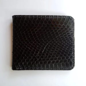 Genuine Snake Cobra Skin Men's Wallet Black, Aesthetic Wallet, Handmade Wallet, Gift For Men WL04