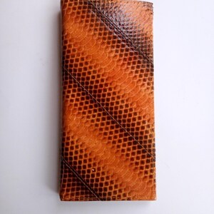 Genuine Snake Cobra Skin Men's Wallet Black, Aesthetic Wallet, Handmade Wallet, Gift For Men WL05 Long