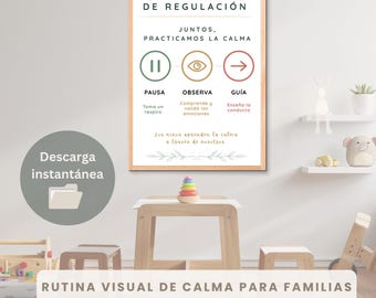 Calm Routine Poster | Emotional Regulation Tool for Families (Digital Download)