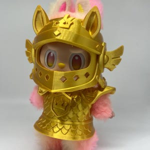 Custom Text Knight Armor Costume: 3D Printed Doll Accessories