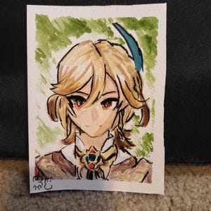 Pintura de acuarela de Genshin - Kaveh